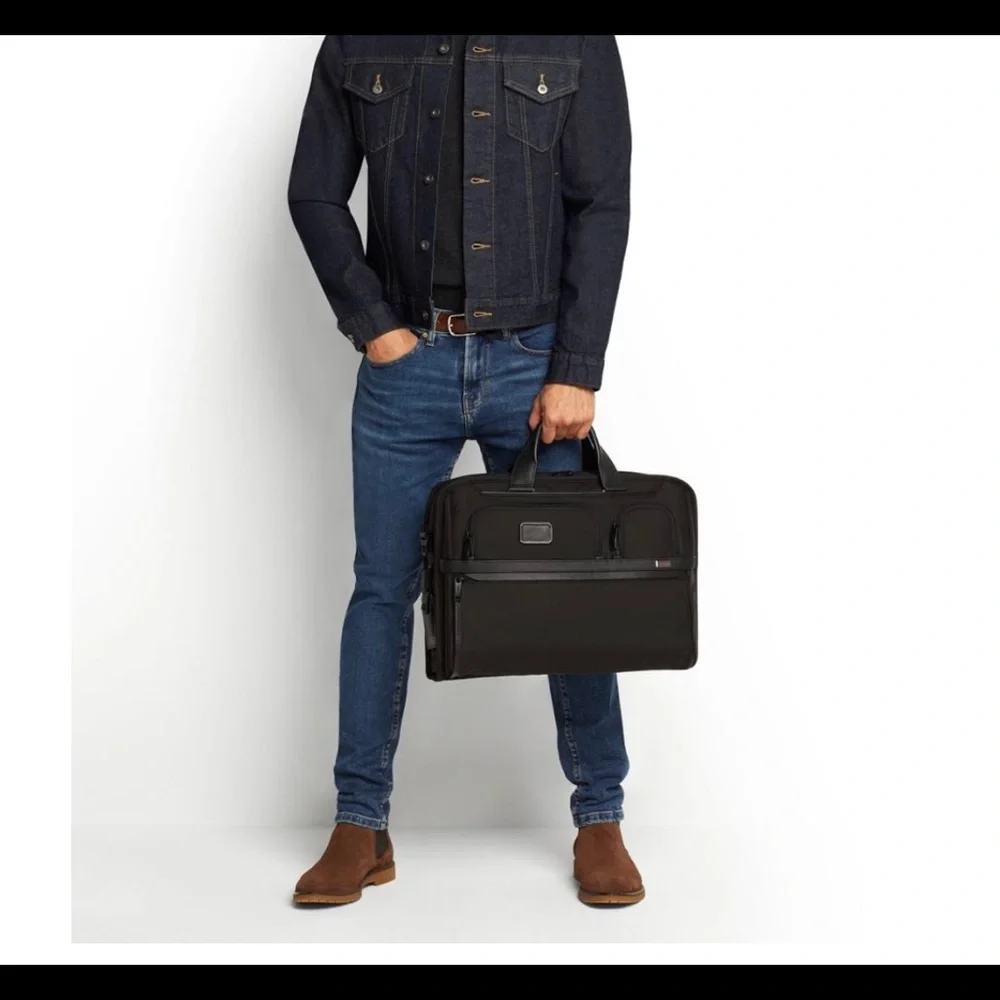 Tumi Ballistic Nylon Alpha Expandable Organizer Laptop Brief